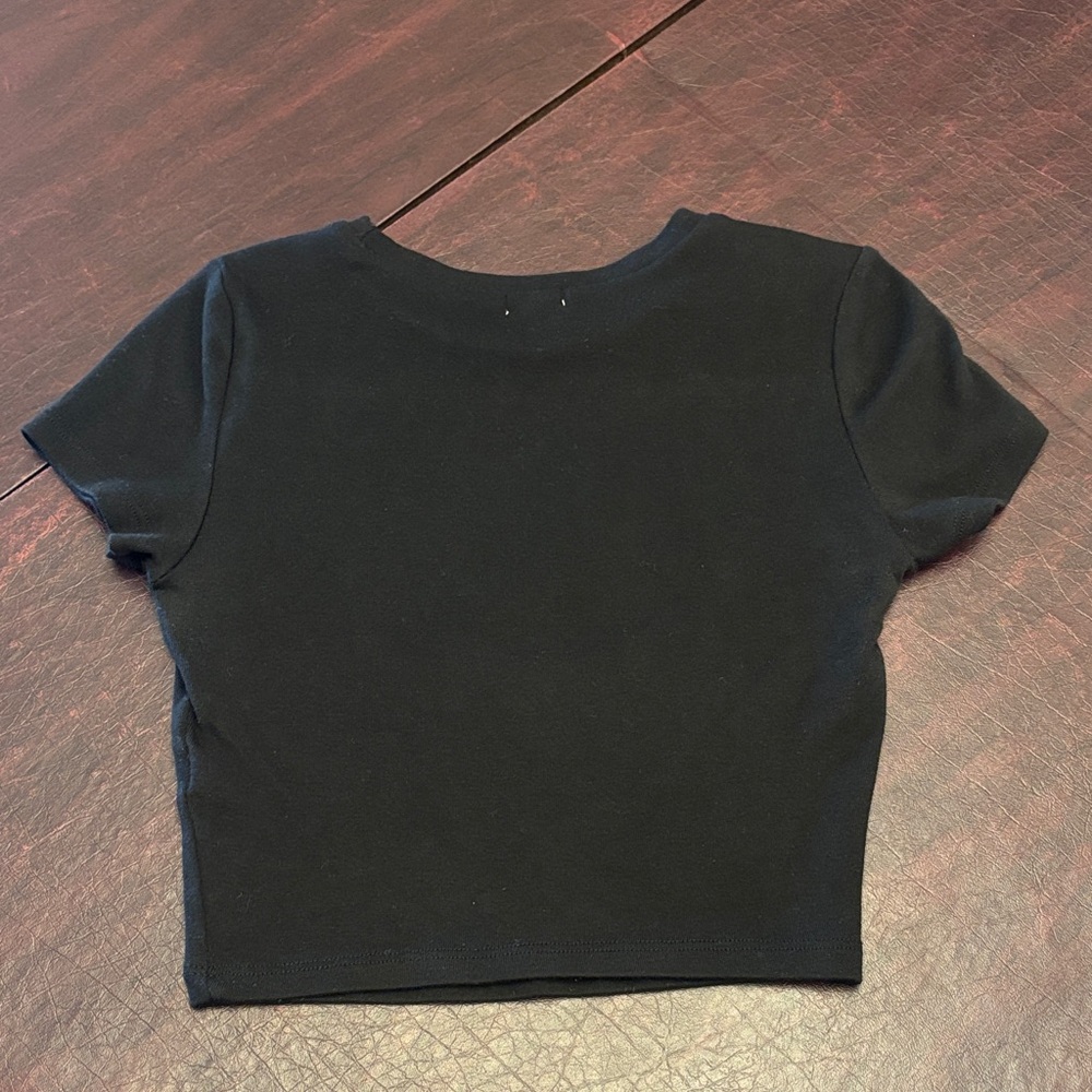 Garage Black Crop Tee with Red Cherry Graphic - Picture 8 of 11